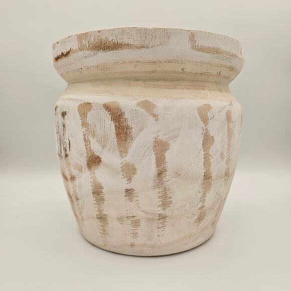 Rustic Distressed Wooden Dough Planter - Picture 3 of 4